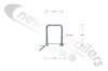 86671100 Keith Walking Floor® CleanSweep Square U Bolt Assy 5/16x2x3"