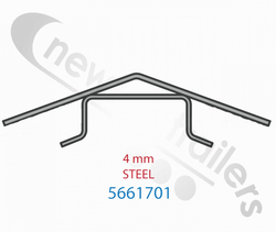 056617014300 Keith Walking Floor V9 4mm Steel Slat / Plank 5661701 13500mm