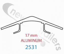 2531 Keith Walking Floor Plank or Slat V9 17mm V-Top Aluminium 10.5" Slat Centers = LG@13500mm