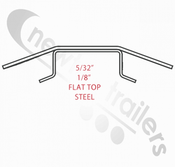 05760401SPCL Keith Walking Floor V9 4mm Steel Flat top plank / slat (USA) 10.5" slat centers. Splice in repair section