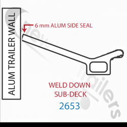 2653 Keith Walking Floor V18 Aluminium Sub Deck Side Seal 2653