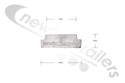 04574001 Keith Walking Floor® Plank Slat End Cap Aluminium 97mm Keith Logo Double Seal (x1)