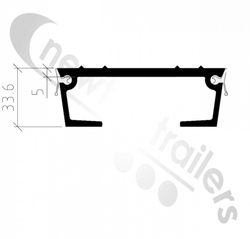 8221994308 Keith Walking Floor Plank / Slat 5mm/97mm Ribbed Double Seal 13.3m Length Supplied Without Endcap or Seal