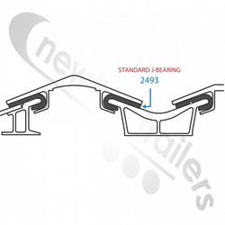 832493SPCL Keith Walking Floor J-Bearing For V9 Floor Steel Plank or Floor Alloy Plank LG:13.5
