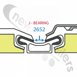 832652014300 Keith Walking Floor Plank or Slat V18 Standard J-Bearing 2652