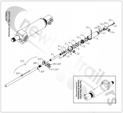 84392160 Keith Walking Floor Workhorse Ram / Cylinder 8-224 O-Ring Backup