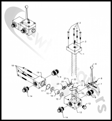 87008530 Keith Walking Floor Workhorse on/off Ball Valve 10mm x 50mm Hex Bolt.