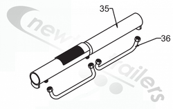 04560901 Keith Walking Floor Running Floor II Barrel Weld Assembly 3.0" Cylinder