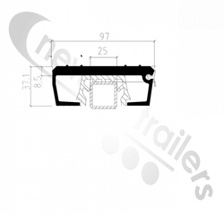 8222544404 Keith Walking Floor Plank 8.5 2255 (2 ridge ) Single Seal 13.500m