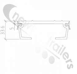 8221994308 Keith Walking Floor Plank / Slat 5mm/97mm Ribbed Double Seal 13.3m Length Supplied Without Endcap or Seal