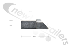 23x09467501/1x09489101 Keith Walking Floor Plank Slat End Cap Aluminium 97mm Keith Logo (x24)