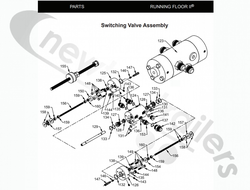 03869702 Keith Walking Floor Running Floor II Switching Valve Threaded Rod Assembly