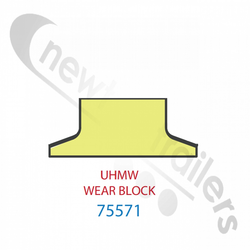 75571 Keith Walking Floor Bearing For V18 System Floor UHMW WEAR BLOCK