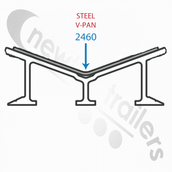 2460 Keith Walking Floor V9 Steel Pan 2460 13500mm for 10.5" slat centers - Asphalt