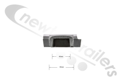 08753001 Keith Walking Floor Plank / Slat End Cap Aluminium 97mm Keith Logo (Single)